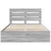 vidaXL Estructura de cama Gris Sonoma 150 x 200 cm Madera Ingenieril