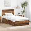 vidaXL Estructura de cama con cabecera Madera vieja 100 x 200 cm