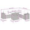 vidaXL Set de sof&aacute;s de jard&iacute;n 7 pzas con cojines rat&aacute;n PE gris claro