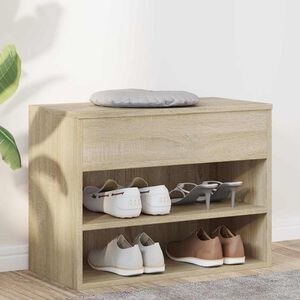 vidaXL Zapatero madera contrachapada roble Sonoma 60x30x45 cm