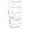 vidaXL Estante de libros Roble artesanal 60 x 30 x 155 cm