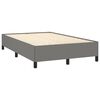 vidaXL Estructura de cama sin colch&oacute;n tela gris oscuro 120x200 cm