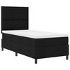 vidaXL Cama tipo Box Spring con colch&oacute;n Negro 100 x 200 cm tela