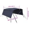 vidaXL Toldo bimini 4 arcos con paredes laterales 243x(200-213)x137 cm
