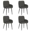 vidaXL Sillas de comedor 4 uds. Cuero sint&eacute;tico Negro 57 x 50 x 85 cm