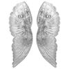 vidaXL Escultura de Alas Plateado 17 x 5 x 59 cm Aluminio