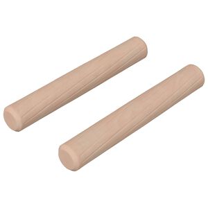 vidaXL Dowel de madera 2 pcs Natural &Oslash; 6 x 40 mm Madera s&oacute;lida