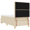 vidaXL Cama tipo Box Spring con colch&oacute;n Crema 90 x 200 cm tela