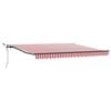 vidaXL Tela de toldo Rojo y blanco 400 x 350 cm Poli&eacute;ster