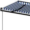 vidaXL Toldo autom&aacute;tico retr&aacute;ctil azul y blanco 500x350 cm