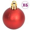 vidaXL Juego de adornos de navidad de 108 piezas dorado y rojo