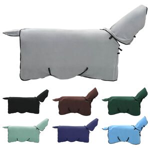 vidaXL Manta para Caballo Gris claro y rosa completo Poli&eacute;ster