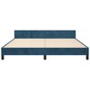 vidaXL Estructura de cama sin colch&oacute;n terciopelo azul oscuro 180x200cm