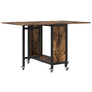 vidaXL Mesa de comedor plegable con ruedas 130 x 80 x 76,5 cm acero PB