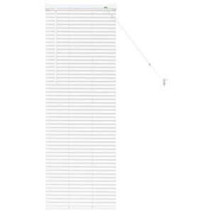 vidaXL Persiana para Ventana con cortinas Manual Blanco Aluminio