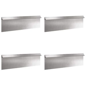 vidaXL Valla para caracoles 4 pcs Plateado 100 x 3,5 x 25 cm