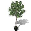 vidaXL &Aacute;rbol de laurel artificial con maceta, 120 cm de alto