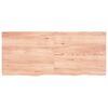vidaXL Tablero mesa madera roble tratada marrón claro 140x60x(2-4) cm