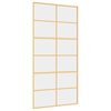 vidaXL Puerta corredera dorada de vidrio ESG transparente y aluminio