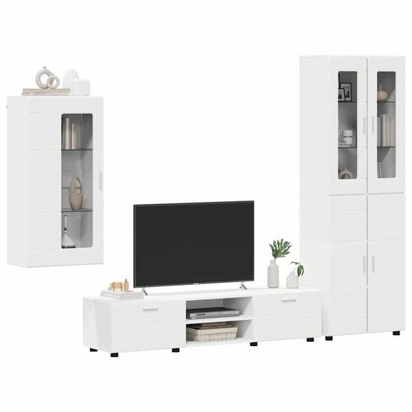 vidaXL Conjunto de mueble de TV con caj&oacute;n FLORIN Madera de ingenier&iacute;a