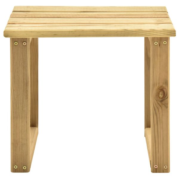 vidaXL Mesa de tumbona madera de pino impregnada 30x30x26 cm
