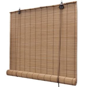 vidaXL Persianas enrollables de bamb&uacute; marr&oacute;n 80x160 cm