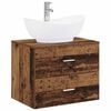 vidaXL Juego de muebles de ba&ntilde;o Madera envejecida Madera de ingenier&iacute;a