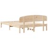 vidaXL Estructura de cama Natural 150 x 200 cm Madera de pino macizo