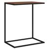 vidaXL Mesa auxiliar de madera contrachapada negro 55x35x66 cm