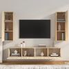 vidaXL Set de muebles para TV 4 pzas madera contrachapada roble Sonoma