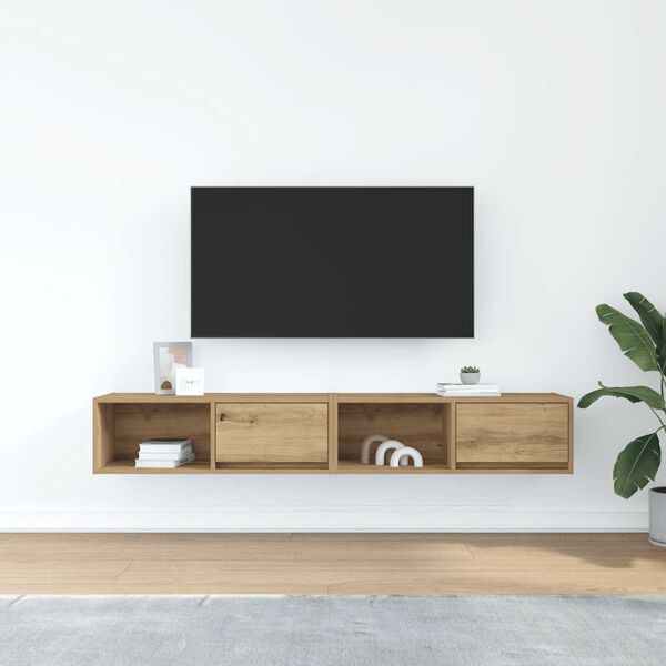 vidaXL Muebles para TV 2 uds madera roble artisan 80x31x25,5 cm