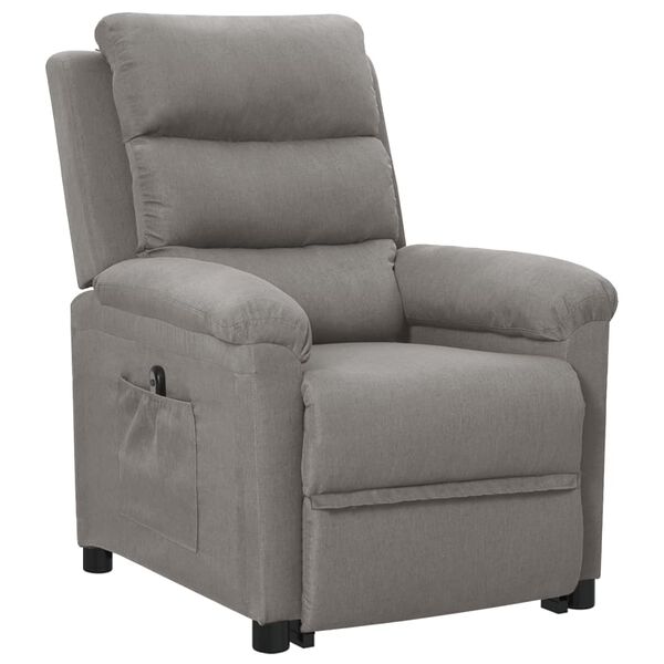 vidaXL Sill&oacute;n elevable tela gris claro