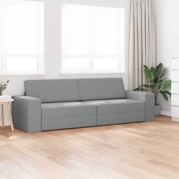 vidaXL Sof&aacute; cama 200cm Gris Claro tela