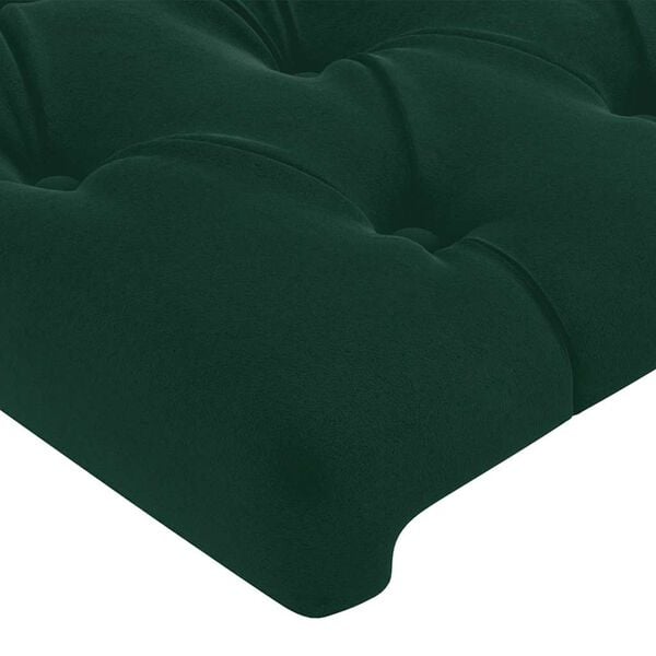 vidaXL Cabeceros terciopelo verde oscuro 160x7x78/88 cm