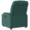 vidaXL Sill&oacute;n de masaje reclinable de tela verde oscuro
