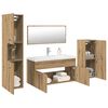 vidaXL Juego de muebles baño 5 piezas madera ingeniería roble artisan
