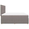 vidaXL Cama box spring con colch&oacute;n tela gris taupe 180x200 cm