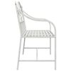 vidaXL Banco de jard&iacute;n Blanco 104 x 54 x 93cm Acero