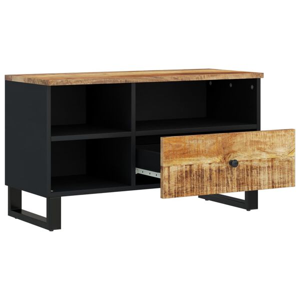 vidaXL Mueble de TV madera mango y madera contrachapada 80x33x46 cm