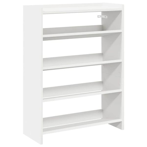 vidaXL Mueble zapatero madera contrachapada blanco 60x25x81 cm