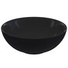 vidaXL Lavabo &Oslash;28x10 cm cer&aacute;mica negro brillo