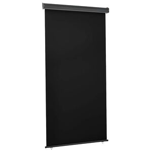 vidaXL Toldo lateral de balc&oacute;n negro 125x250 cm