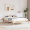 vidaXL Estructura de cama Natural 140 x 200 cm Madera de pino macizo