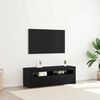 vidaXL Gabinete de TV Roble Negro 120 x 35 x 40 cm