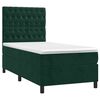 vidaXL Cama box spring con colch&oacute;n terciopelo verde oscuro 90x190 cm