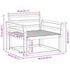 vidaXL Sof&aacute; intermedio de exterior Madera de Acacia S&oacute;lida Natural