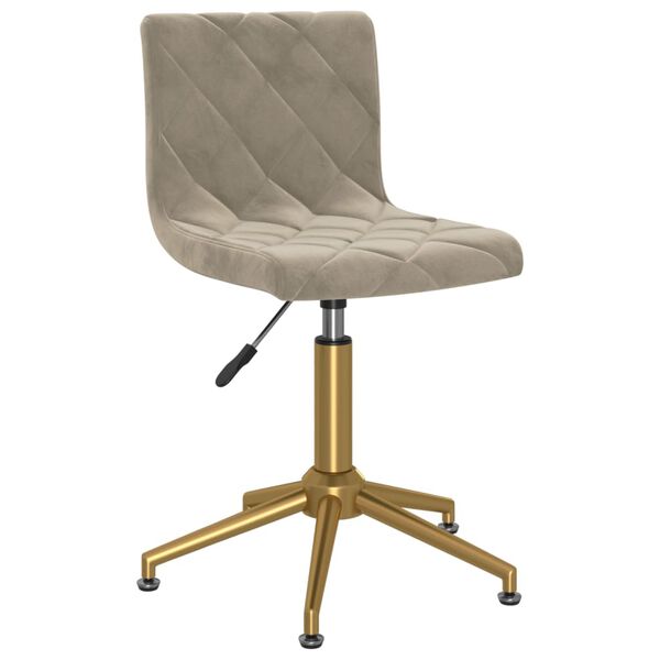 vidaXL Sillas de comedor giratorias 2 uds de terciopelo gris claro