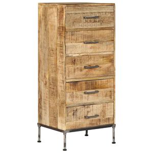 vidaXL C&oacute;moda de madera maciza de mango 45x35x106 cm