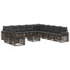 vidaXL Conjunto de sof&aacute;s de jard&iacute;n 12 uds. Gris y Gris Oscuro
