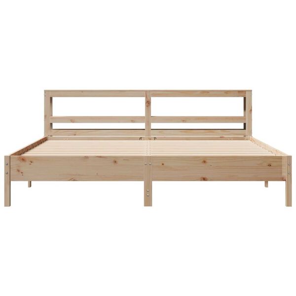 vidaXL Estructura de cama sin colch&oacute;n madera maciza de pino 180x200 cm